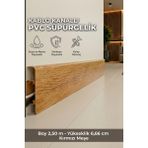 Agk Esquero Açılabilir Kapaklı Kablo Kanallı Pvc Süpürgelik 250 cm Suya, Neme ve Darbeye Dayanıklı, Kırmızı Meşe, ESQ608 - 250 cm Uzunluk x 6,66 cm Yükseklik x 2,2 cm Derinlik - Ahşap Rengi