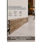 Agk Esquero Açılabilir Kapaklı Kablo Kanallı Pvc Süpürgelik 250 cm Suya, Neme ve Darbeye Dayanıklı, Meşe Palamudu, ESQ610 - 250 cm Uzunluk x 6,66 cm Yükseklik x 2,2 cm Derinlik