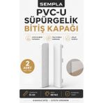 Agk Sempla Pvc Süpürgelik Bitiş Kapağı Aksesuarı (1 Paket - 2 Adet Sağ + Sol) - Beyaz