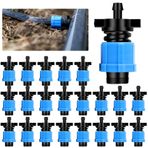 Agolctry Konnektörler Damla Bant Ek Parçaları Damlama Bandı Sulama Kiti Sulama Boru Konnektörleri Kaplin Dikenli Kilitleme Uydurma 1/4 "Barb 5/8" Damla Bandı Yağmurlama (50)