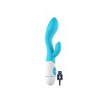Agorshop 30 Farklı Titreşimli Şarjlı Tavşan Çift Işlev Kilitoris Vajinal Anal Mastürbatör Vibratör Blue