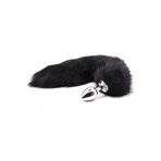 Agorshop Black Fox Tail Tilki Kuyruklu Metal Anal Plug