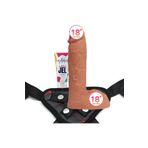 Agorshop Dildo Series Buru 22 cm Çift Katmanlı Kemerli Strapon Penis