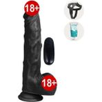 Agorshop Dildo Series Xs 21 cm Titreşimli Realistik Zenci Strapon Kemerli Penis