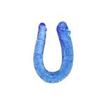 Agorshop Double Mini Dildo 18 Cm Çift Taraflı Mavi Jel Penis