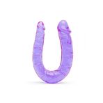 Agorshop Double Mini Dildo 18 Cm Çift Taraflı Mor Jel Penis