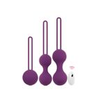 Agorshop Exuis Balls Set Uzaktan Kumanda Kegel Egzersiz Vibratörü Mor