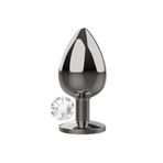 Agorshop Large Clear Taşlı Metal Anal Plug