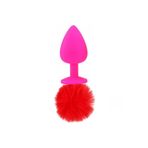 Agorshop Luxury Red Silicone Bunny Tail Kuyruklu Anal Plug