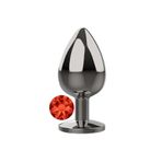 Agorshop Medium Red Taşlı Metal Anal Plug