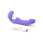 Agorshop Titreşimli Double Rider Strapless Strap-On Mor
