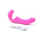 Agorshop Titreşimli Double Rider Strapless Strap-On Pink