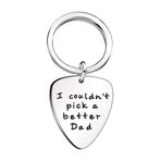 AGR8T Anahtarlık Babalar Günü Baba Gitar Seçimi Doğum Günü Hediyeleri Paslanmaz Çelik - I Couldn't Pick A Better Dad
