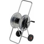 Agrati 216 Hortum Makarası Tekerli Krom Metal (50 mt-1/2'')