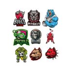 Agresif İsimli Hayvanlar Sticker Set 9 Parça Telefon, Tablet, Defter, Laptop Sticker