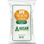 Agsan Süper 15-15-15 + 15 So3+Zn Kükürt ve Çinko Içerikli Kompoze Taban Gübresi 3 kg