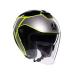 Agv Irides Davao Black Grey Yellow Motorsiklet Kaskı