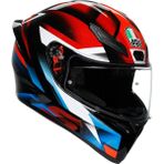 Agv K1S Fastlap Kapalı Kask (Siyah-Kırmızı-Mavi) - Tek Renk