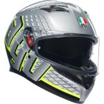 Agv K3 Mplk Fortify Grey Blk Yellow Fluo Motosiklet Kapalı Kaskı - XL