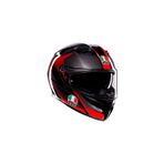Agv K3 Mplk Striga Black Grey Red Kapali Kask