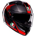 Agv K3 Mplk Striga Kapalı Kask Gri - Kırmızı - Siyah