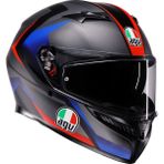 Agv K3 Mplk Striga Matt Black Blue Red Kapalı Kask - Renkli