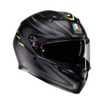 Agv K3 Syth Mplk Matt Black Yellow Fluo Kapalı Kask - XS