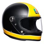 Agv X3000 Multi Super Retro Mat Siyah Sarı Kapalı Motosiklet Kaskı
