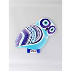Ağva Temalı Polyester Kabartmalı Nazar Baykuş Magnet 5,5 X 9 Cm Dekoratif Hediyelik Buzdolabı Süsü (Kod:1269)