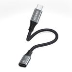 AGVEE 2'li Paket 4 inç Lightning - USB C PD Adaptörü, Yıldırım Dişi - USBC Erkek Şarj Adaptörü iPhone 15 16 Plus Pro Max, Samsung S24 S23 S22, Şarj ve Veri Senkronizasyonu, Ses için Değil, Koyu Gri