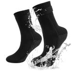 Ahaimy Neopren çorap, dalış ayakkabısı, plaj çorabı, plaj voleybolu çorabı, su geçirmez çorap, yüzme çorabı, neopren çorap, buz banyosu, şnorkel, sörf, yelken, evrensel, kadın, erkek için, Siyah, XL