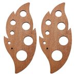 AHANDMAKER 2 adet ahşap ot sıyırıcı, ahşap ot sıyırma aracı yaprakları kesici yaprak sökücü kök sıyırıcı, lahana, pazı, pancar, marul, karalahana yeşillikleri, kekik, biberiye, koyu kahverengi için