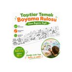 AHDTOPTAN Taşıtlar Boyama Rulosu 32 cm x 2,5 Metre | Çocuklar İçin Uzun Boyama Kağıdı, Kalın Konturlu Eğitici Aktivite