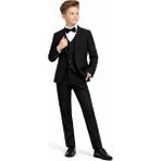 Ahengim Erkek Çocuk Slim Fit Premium Damatlık Smokin Takım Elbise AK4000 - Siyah - 13 Yaş