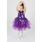 Ahenk Kids Ahengim Kız Çocuk Elbise Kız Elbise Pul Payetli AK2207 - Mor - 2 Yaş
