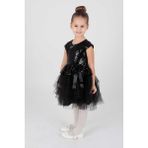 Ahenk Kids AHENGİM KIZ ÇOCUK ELBİSE KIZ ELBİSE PUL PAYETLİ AK2207 - Siyah - 6 Yaş