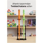 Ahenk Tasarımlar 3D Sarmal Katana (Twisted Katana) Oyuncak Kılıç - Anime Cosplay Aksesuarı ve Dekoratif Figür