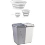 Ahir Ticaret İki Bölmeli Kirli Çamaşır Sepeti 90 Lt Kapasiteyle Pratik Kullanım İçin - 60 x 40 - Beyaz