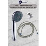 Ahlez Caprice Duş Başlığı + Duş Hortumu + Büyük Mafsal Duş Takımı Duş Sistemi