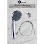 Ahlez Caprice Duş Başlığı + Pvc Duş Hortumu + Büyük Mafsal Duş Seti Duş Takımı