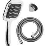 Ahlez Elite Duş Başlığı + Pvc Duş Hortumu + Mafsal Duş Takımı Duş Seti - Krom