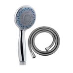 Ahlez Gediz 4 Fonksiyonlu Duş Başlığı Pvc Spiral Duş Hortumu Duş Seti Duş Takımı