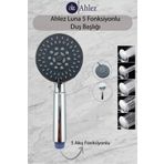 Ahlez Luna 5 Fonksiyonlu Duş Başlığı Poşet Ambalaj