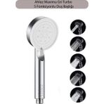 Ahlez Maxima Krom Turbo Fan 5 Fonksiyonlu Duş Başlığı El Duşu