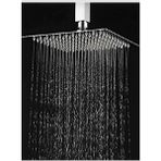 Ahlez Paslanmaz 304 Kalite Ankastre Slim Tepe Duş Başlığı Metal 25X25 cm