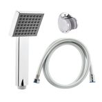 Ahlez Quadro Duş Başlığı + Vera Pvc Duş Hortumu + Mafsal Duş Seti Duş Takımı