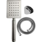 Ahlez Shine Krom Paslanmaz Duş Başlığı + Pvc Duş Hortumu + Mafsal Duş Takımı