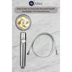 Ahlez Turbo Pervaneli Duş Başlığı + Pvc Duş Hortumu Duş Takımı Duş Seti