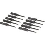 Ahlsen 1/4 '' Matkap Ucu Tornavida Bitleri Hex Shank T6, T7, T8, T9, T10, T15 T8 2.32MM- 10 Adet (Yurt Dışından) - Standart - Siyah