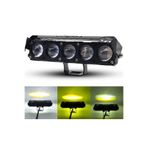 AHMET OTOMOTİV (1 adet) Led Spot Işık Ve Sarı Beyaz Projektör Lens 4 Gözlü Çalışma Baykuş Led Off Road Lamba Motosiklet
